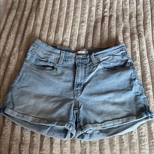 Levi's Light Blue Mid Length Jean Shorts
